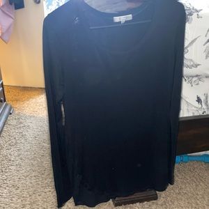 Black flowy long sleeve. Small